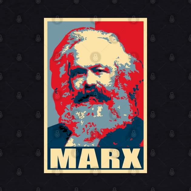 Karl Marx Propaganda Poster Pop Art by Nerd_art